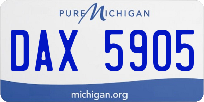 MI license plate DAX5905