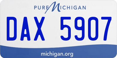 MI license plate DAX5907