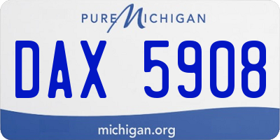 MI license plate DAX5908