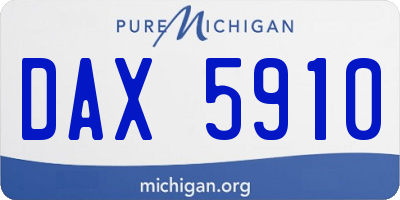 MI license plate DAX5910