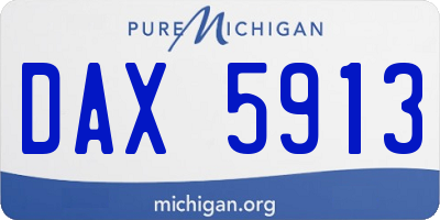 MI license plate DAX5913