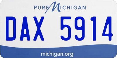 MI license plate DAX5914