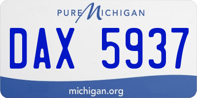 MI license plate DAX5937
