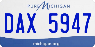 MI license plate DAX5947