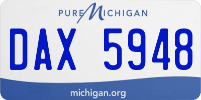 MI license plate DAX5948