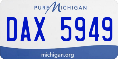 MI license plate DAX5949