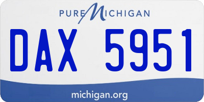 MI license plate DAX5951