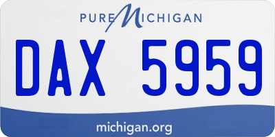 MI license plate DAX5959