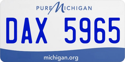 MI license plate DAX5965
