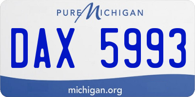 MI license plate DAX5993