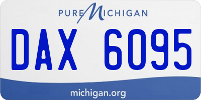 MI license plate DAX6095