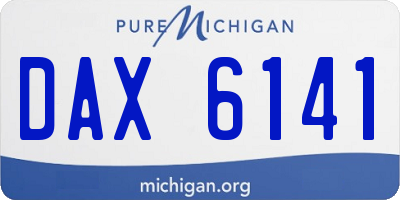 MI license plate DAX6141