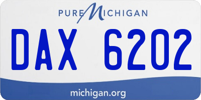 MI license plate DAX6202