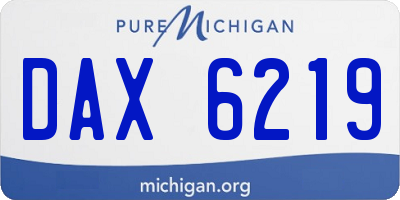MI license plate DAX6219