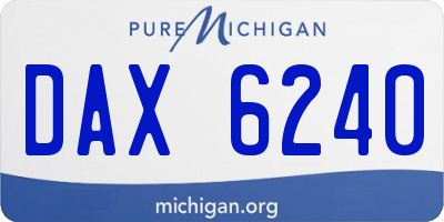 MI license plate DAX6240