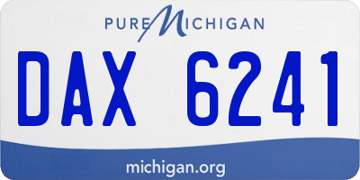 MI license plate DAX6241