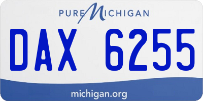 MI license plate DAX6255