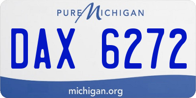 MI license plate DAX6272