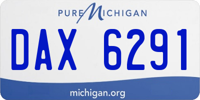MI license plate DAX6291
