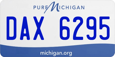 MI license plate DAX6295
