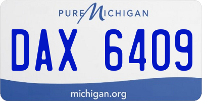 MI license plate DAX6409