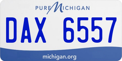 MI license plate DAX6557