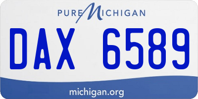 MI license plate DAX6589