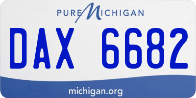 MI license plate DAX6682