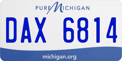 MI license plate DAX6814