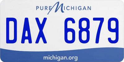 MI license plate DAX6879