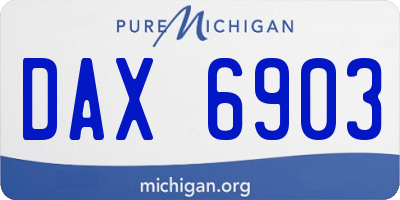 MI license plate DAX6903