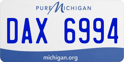 MI license plate DAX6994
