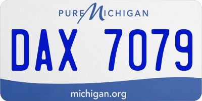 MI license plate DAX7079