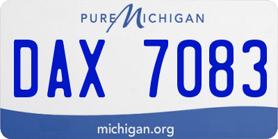 MI license plate DAX7083