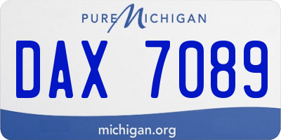 MI license plate DAX7089