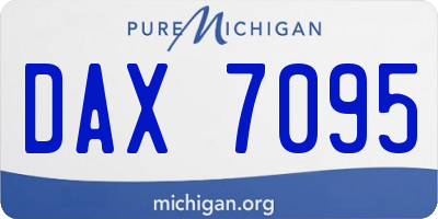 MI license plate DAX7095