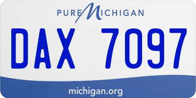 MI license plate DAX7097