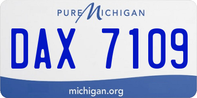 MI license plate DAX7109