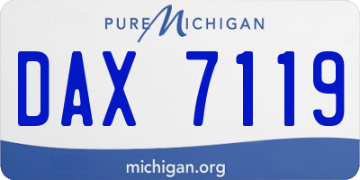 MI license plate DAX7119