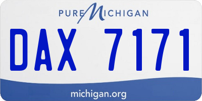 MI license plate DAX7171