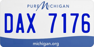 MI license plate DAX7176