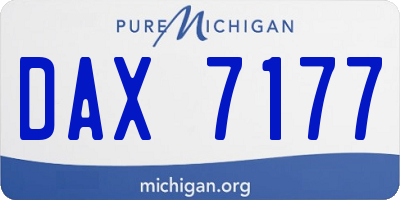 MI license plate DAX7177