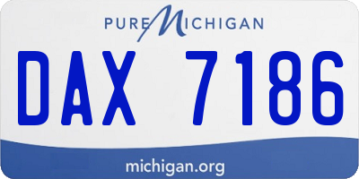 MI license plate DAX7186