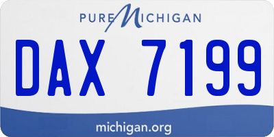 MI license plate DAX7199