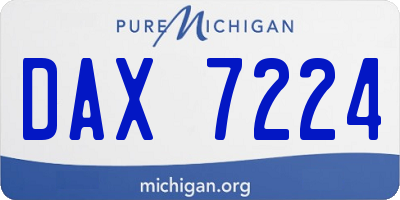 MI license plate DAX7224