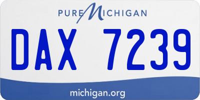 MI license plate DAX7239