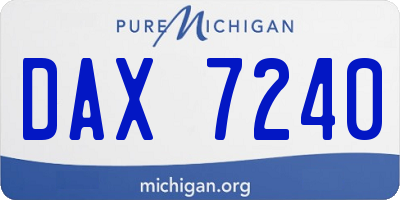 MI license plate DAX7240