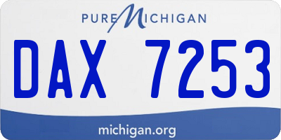 MI license plate DAX7253
