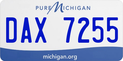 MI license plate DAX7255