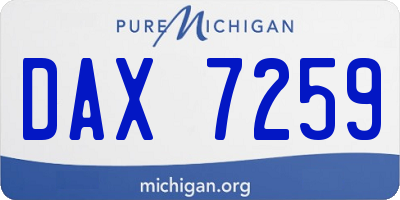MI license plate DAX7259
